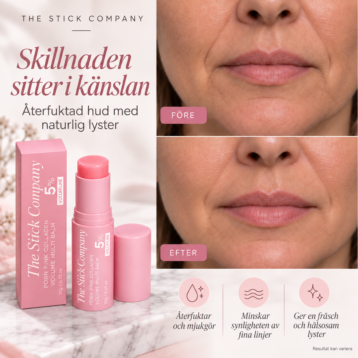 PDRN Collagen Stick Balm — För återställning av huden, mot rynkor