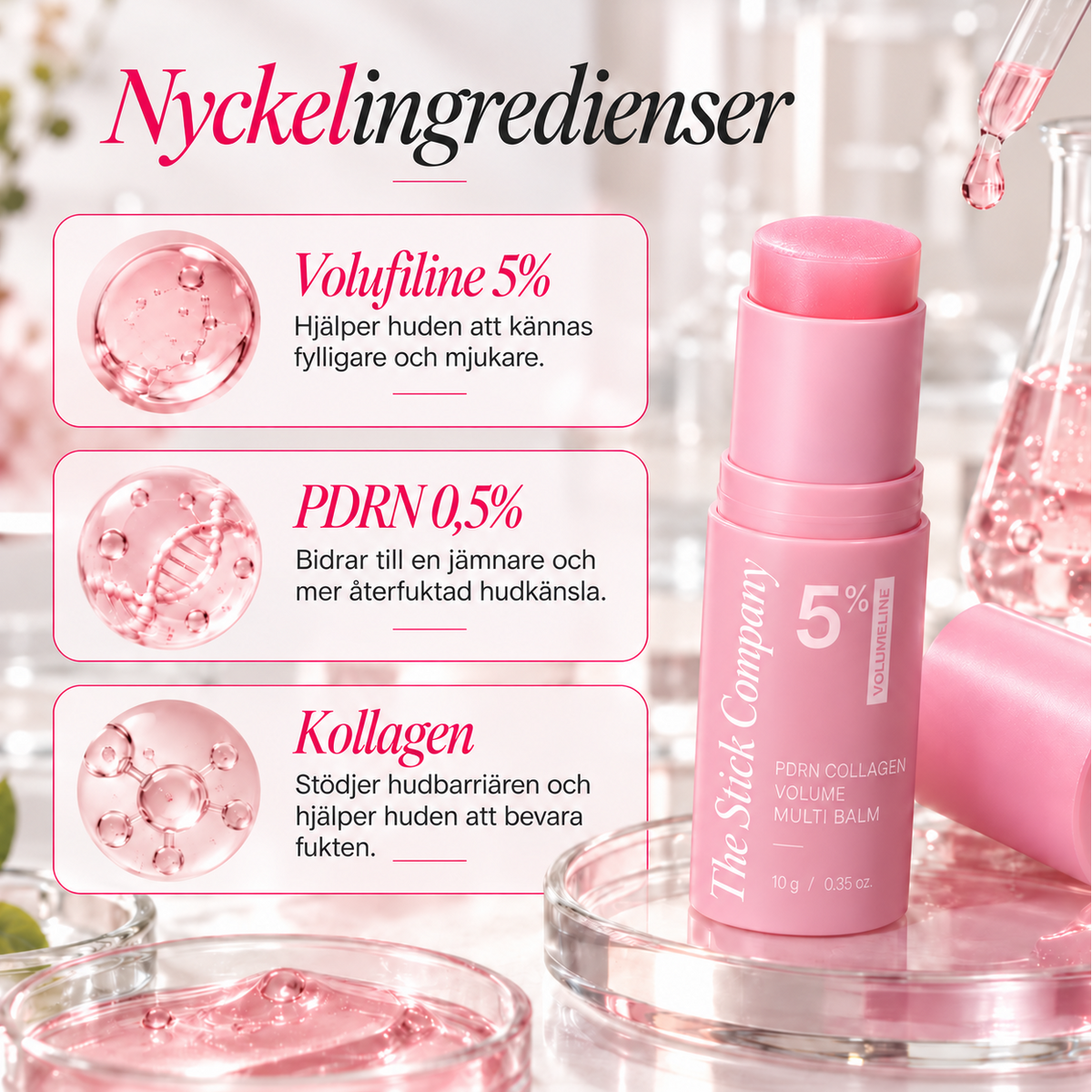 PDRN Collagen Stick Balm — För återställning av huden, mot rynkor