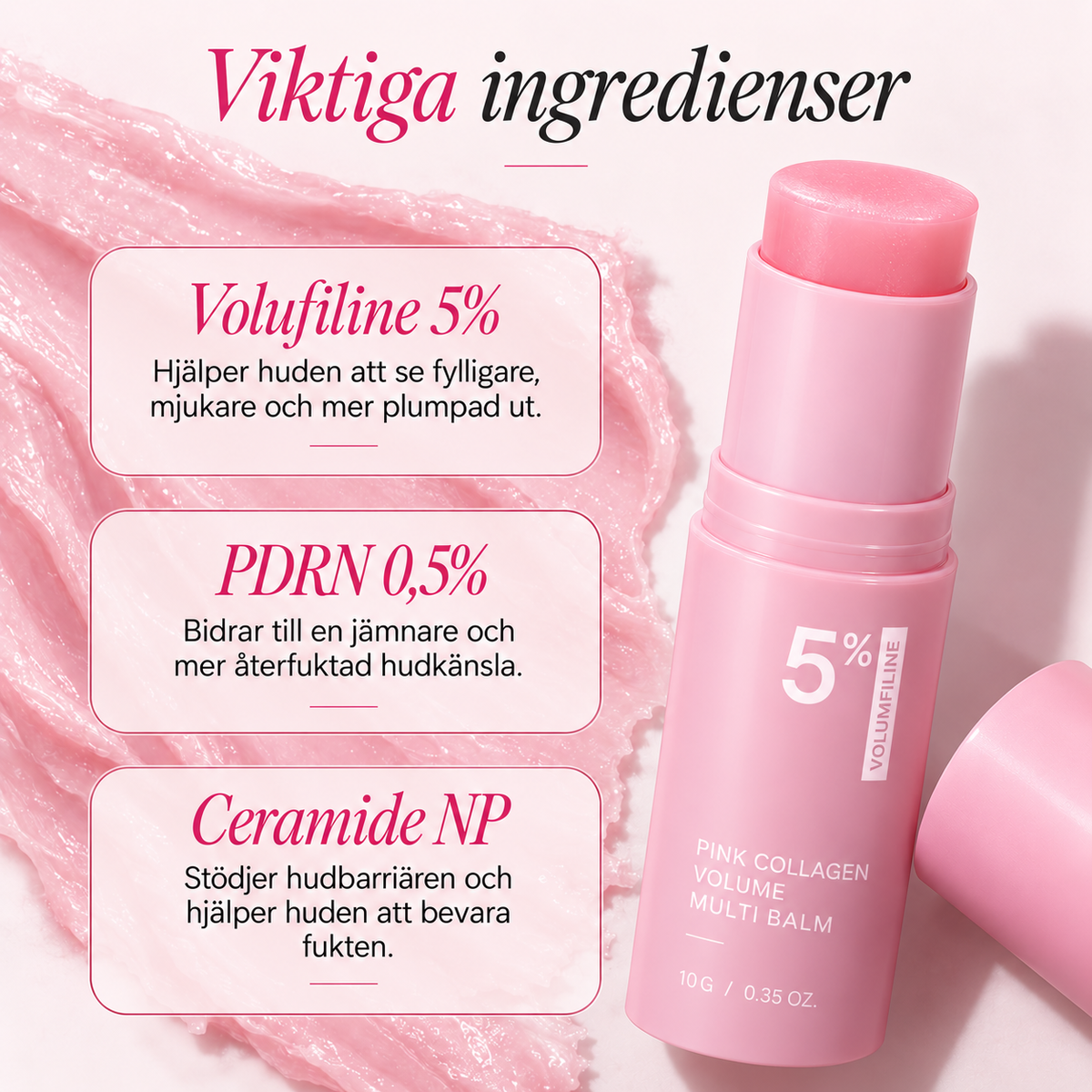 PDRN Collagen Stick — Mot rynkor & slapp hud